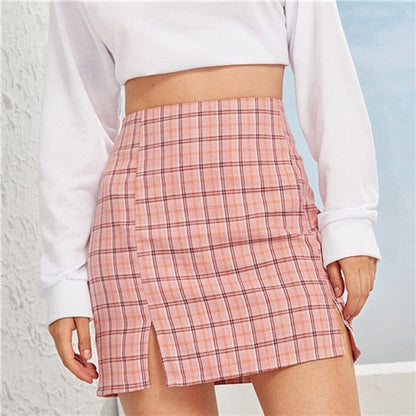 Mini Skirt Women Bottoms Autumn Streetwear Casual A Line Basic Ladies Pencil Skirts-5