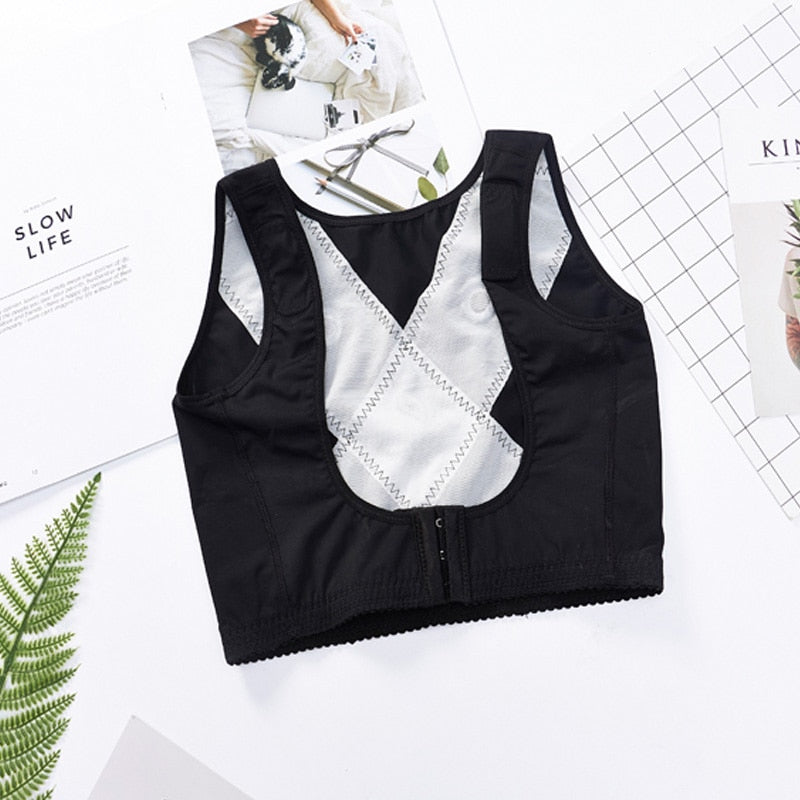 Sleeveless Corrective Underwear Invisible Chest Lifter Body Corrector Woman Lifting Shapewear Tops Nylon Corset-1