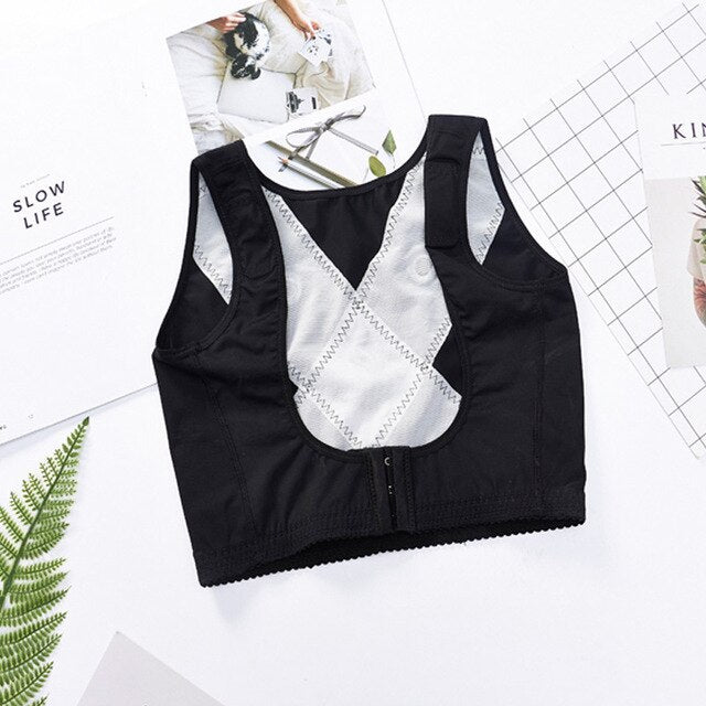 Sleeveless Corrective Underwear Invisible Chest Lifter Body Corrector Woman Lifting Shapewear Tops Nylon Corset-5