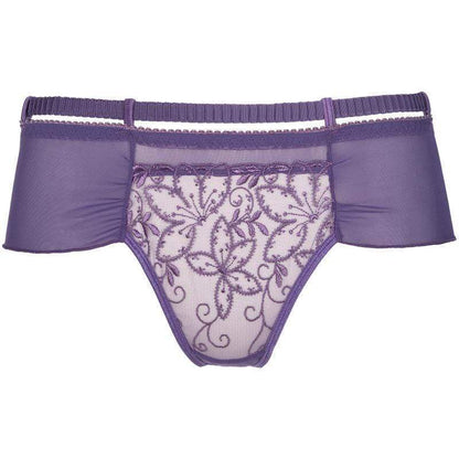 Sheer Lace Brazilian Thong Panty Axami Miami Vibe Purple-2