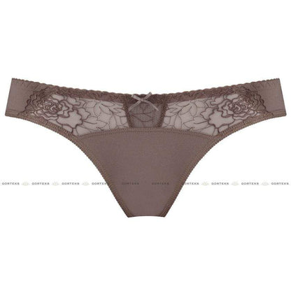 Sheer Low Rise Bikini Panty Gorteks Pamela Mocha-4